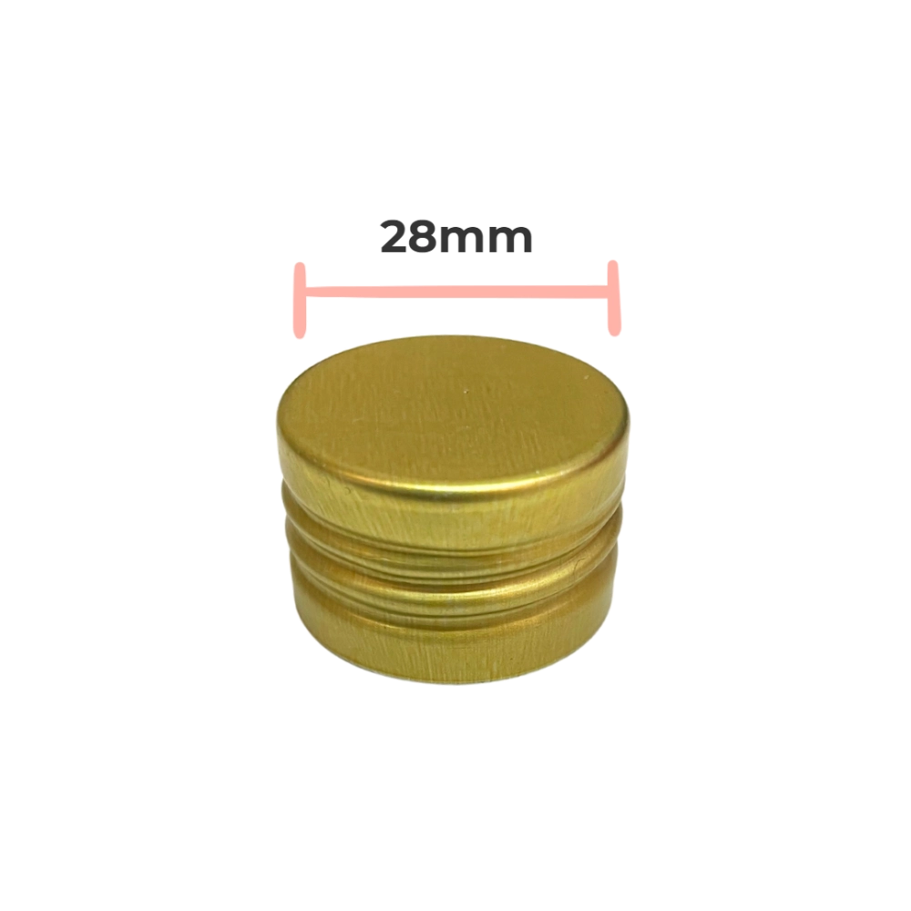 Tampa Lisa Alumínio ouro rosca 28/410mm