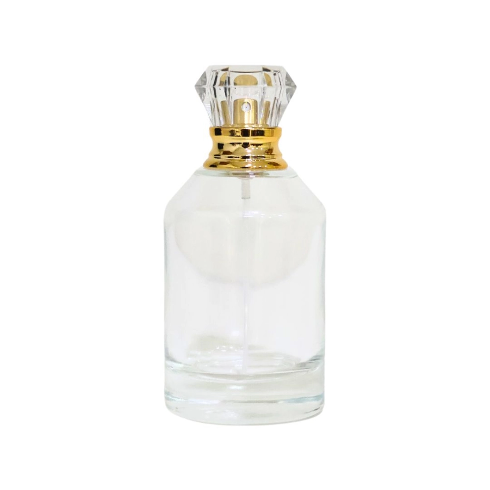 Vidro Marrocos Incolor 100ml c/ Válvula Ouro