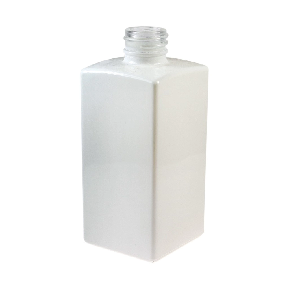 Vidro Square Branco 250ml Rosca 28mm