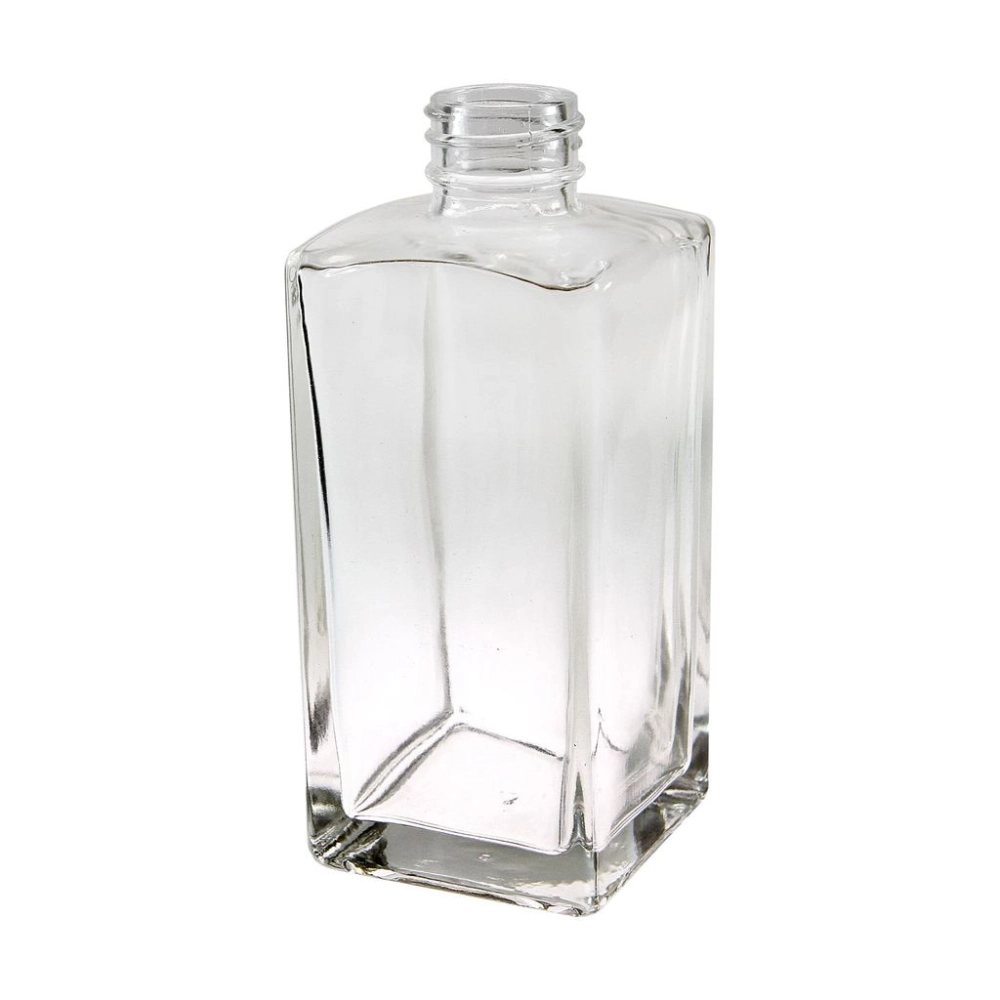 Vidro Square Incolor 250ml Rosca 28mm