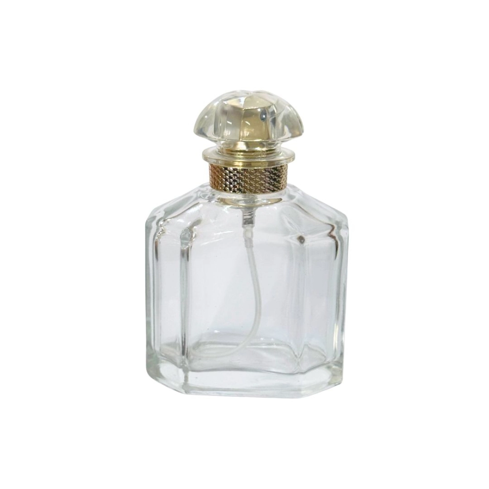 Vidro Turquia Incolor 50ml c/ válvula ouro