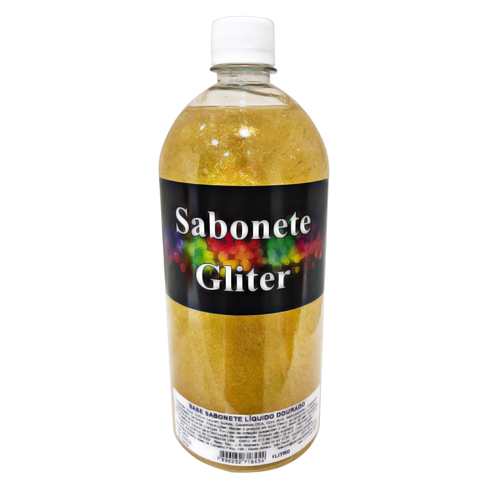Base Sabonete Líquido Gel com Glitter Dourado 1L