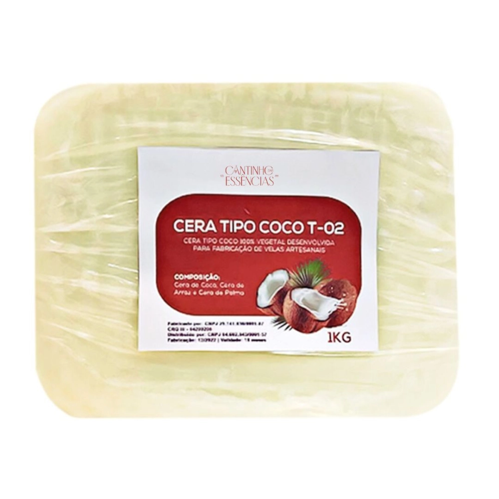 Cera de coco T-02 - 1kg. Marca Ponto Química