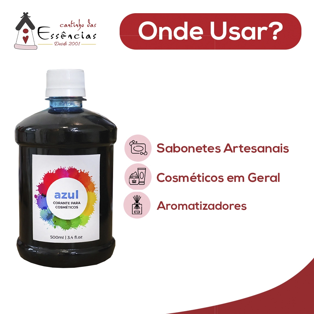 Corante Cosmético Azul Turquesa 500ml