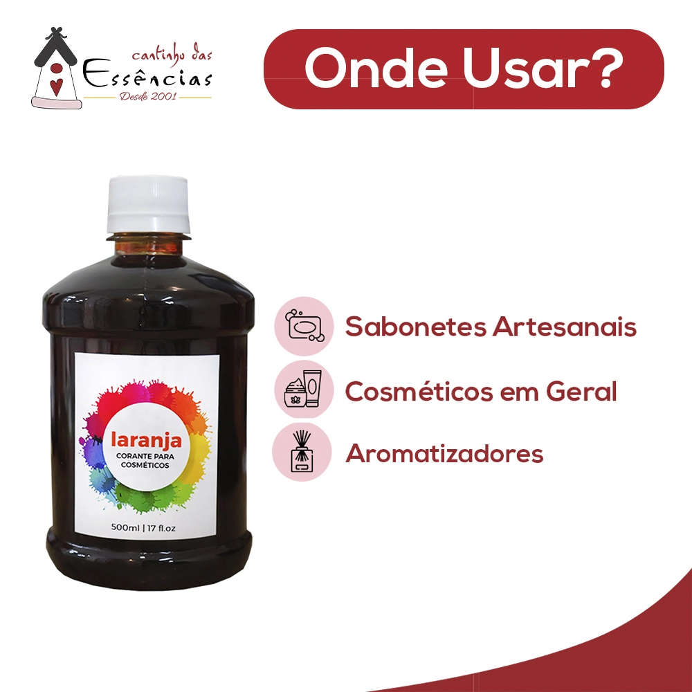 Corante Cosmético Laranja 500ml