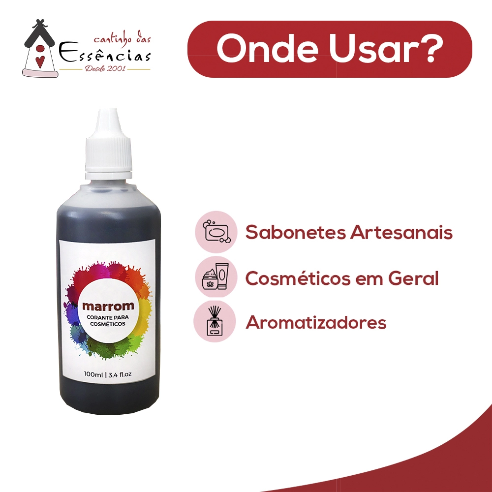 Corante Cosmético Marrom 100ml