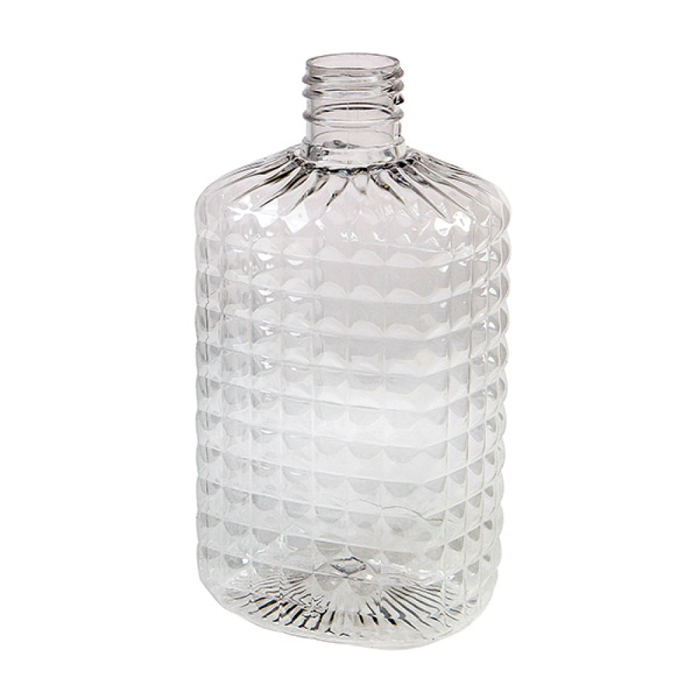 Frasco Pet Quadrado Diamante 300ml rosca 24/410mm