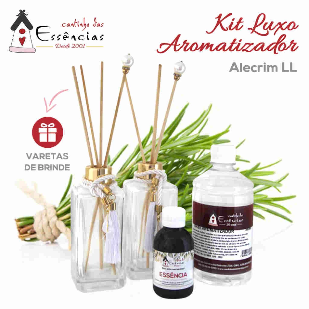 Kit Luxo Aromatizador Ambientes Alecrim LL