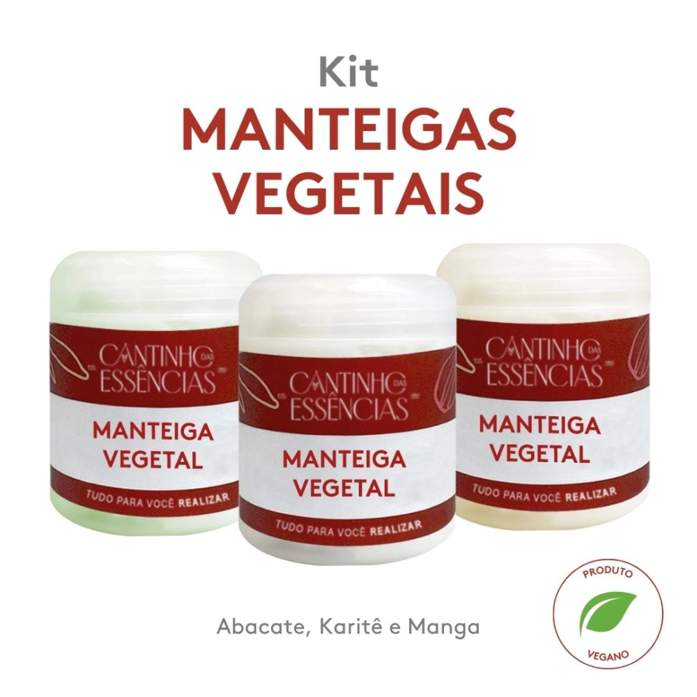 Kit Manteigas Vegetais - 3 unidades de 100g