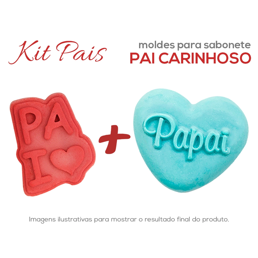 Kit Moldes de Silicone Papai Carinho