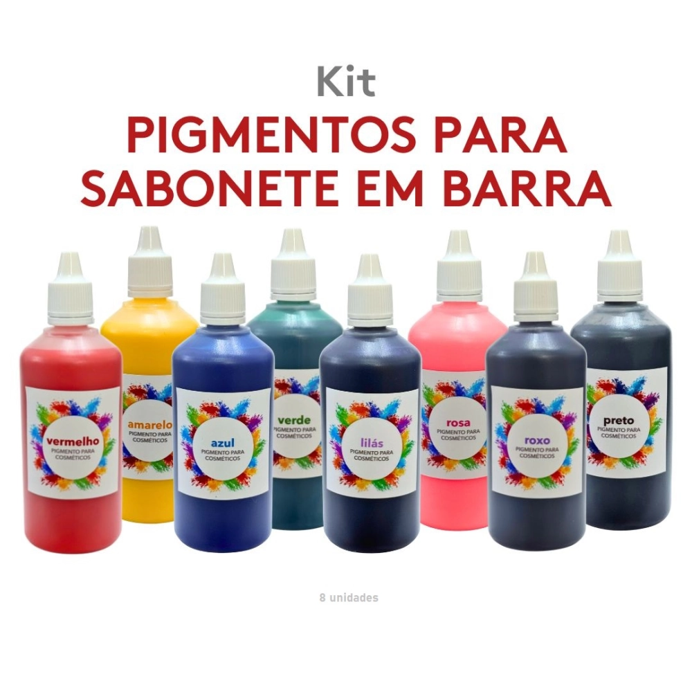 Kit Pigmento p/ Sabonete 100ml - 08 unidades