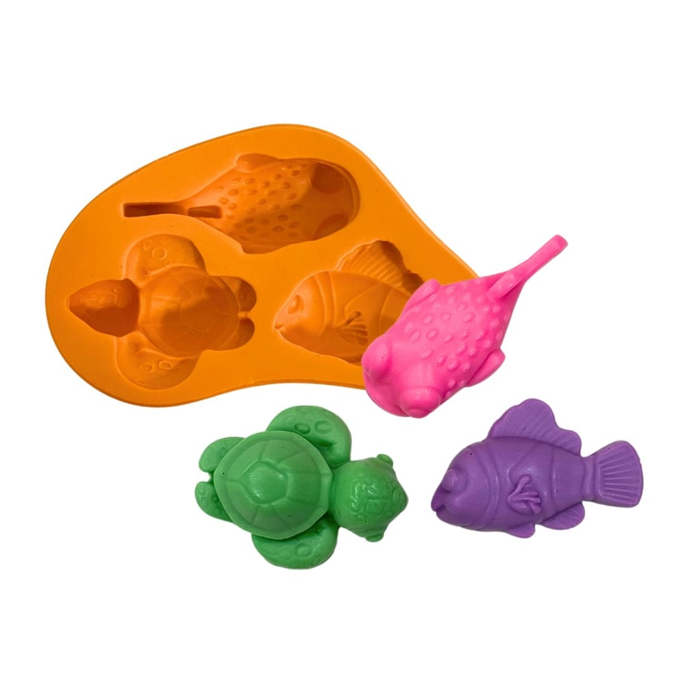 Molde de silicone Bichinhos Marinhos Modelo 2