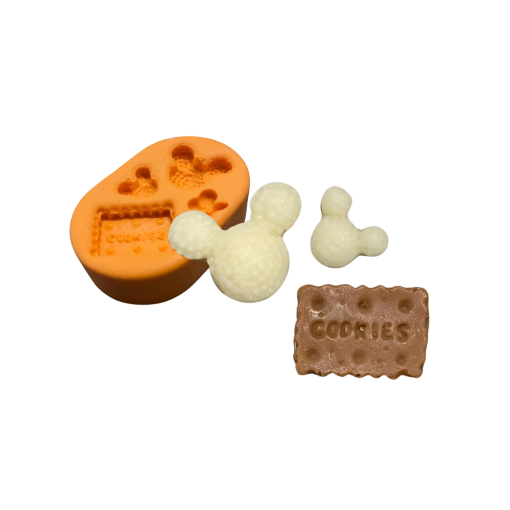 Molde de silicone Biscoitinhos Mágicos 3 Cavidades