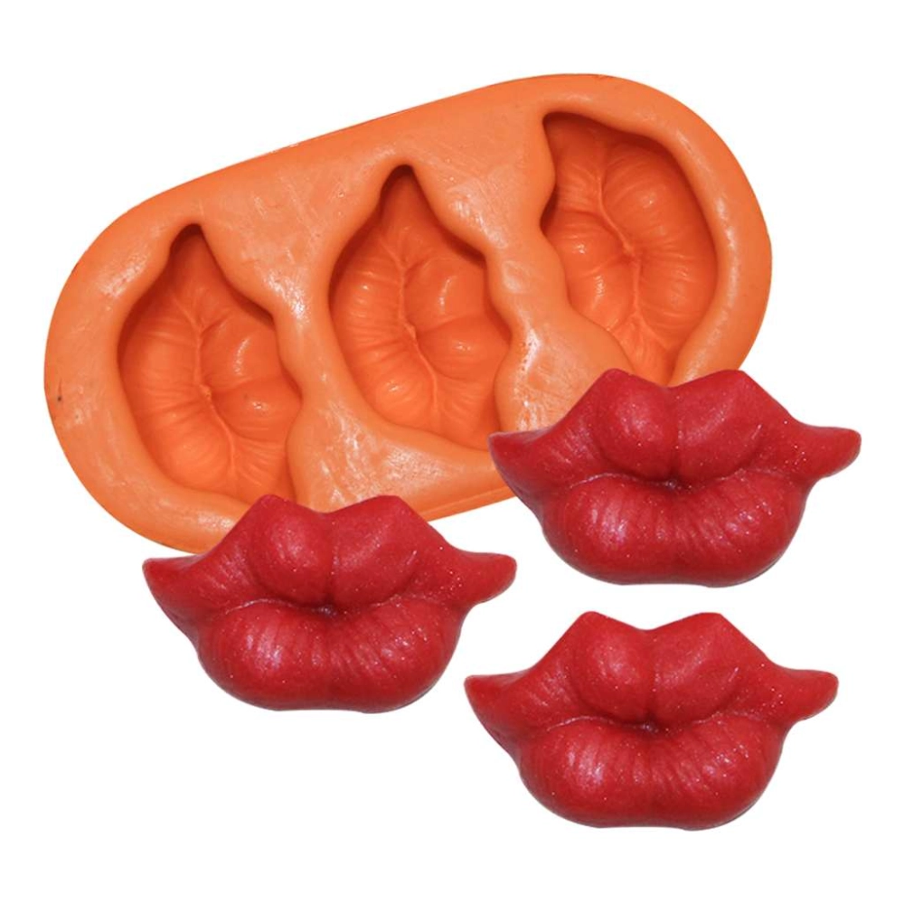 Molde de silicone Boca P 3 cavidades