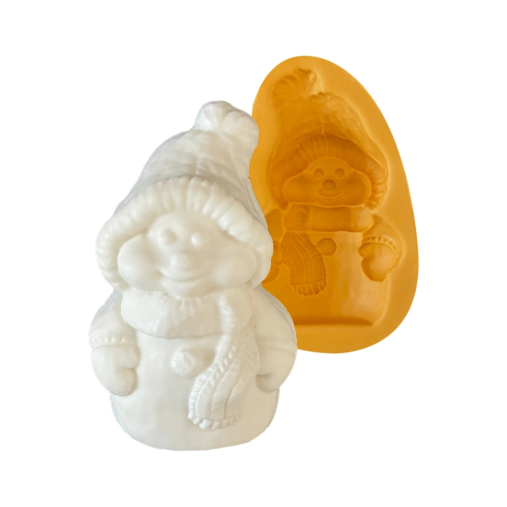 Molde de silicone Boneco de Neve com Gorro