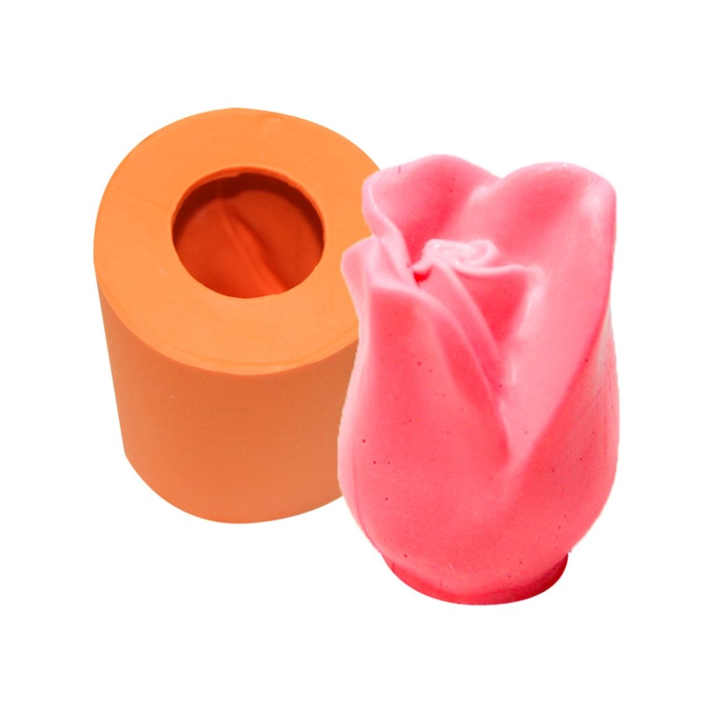 Molde de silicone Botao de Rosa com Pétala Aberta