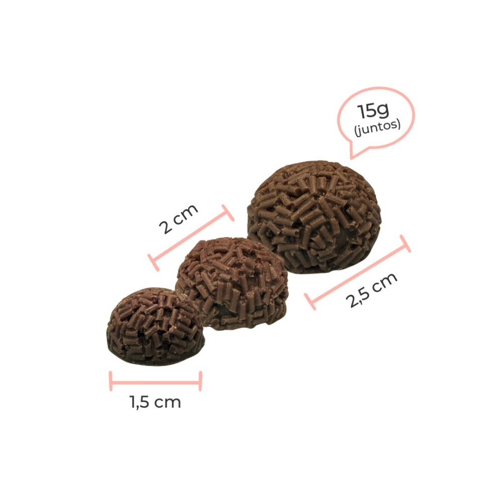 Molde de silicone Brigadeiros 3 Cavidades