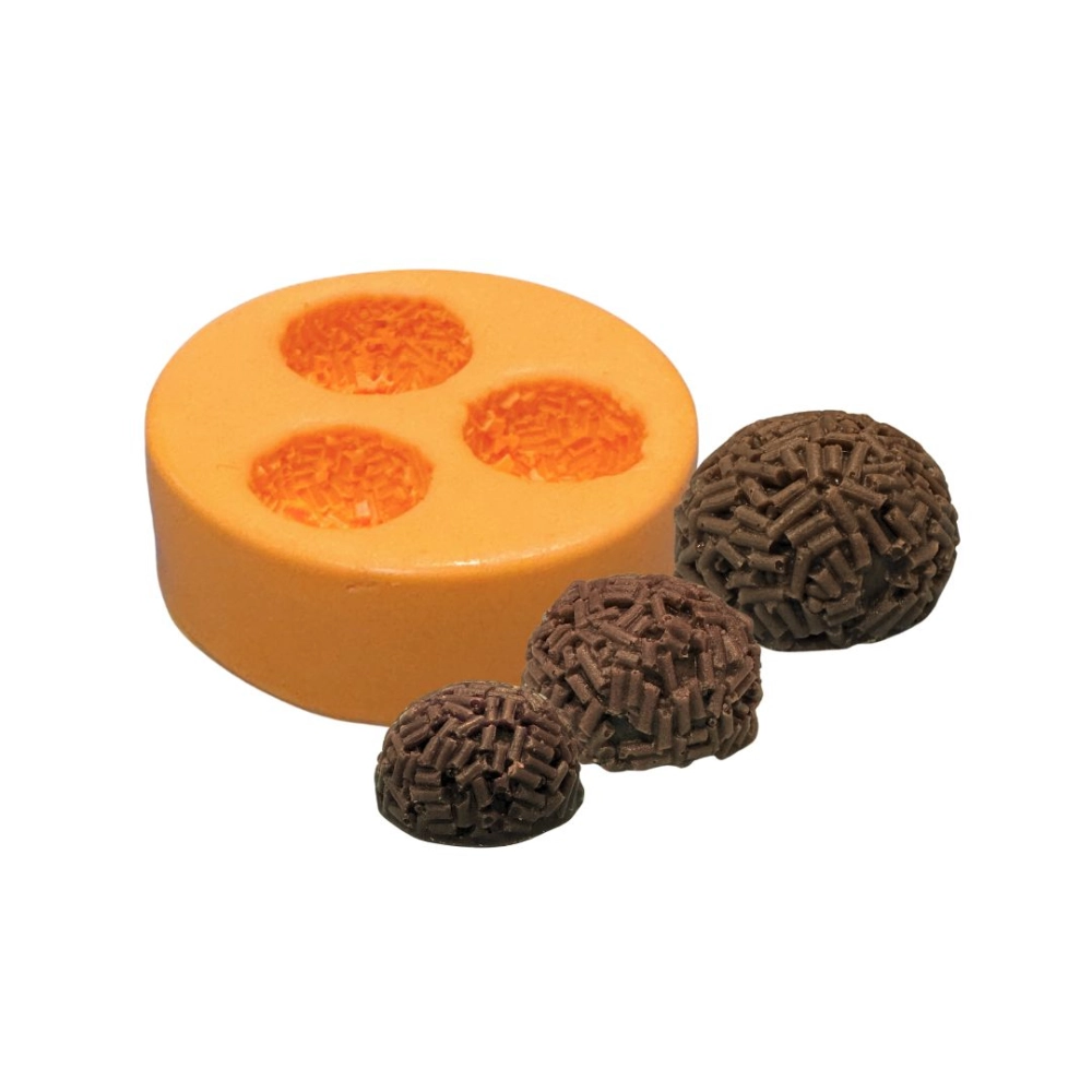 Molde de silicone Brigadeiros 3 Cavidades