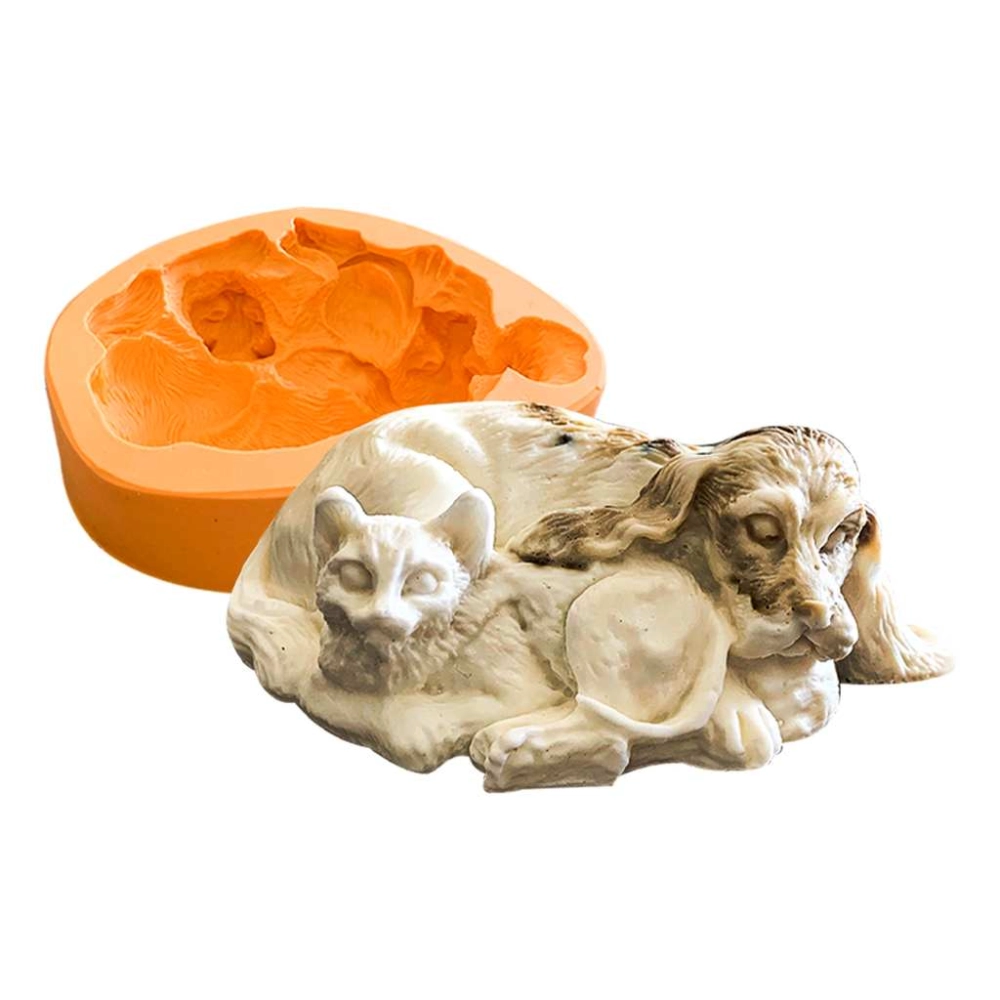 Molde de silicone Cachorro e Gato
