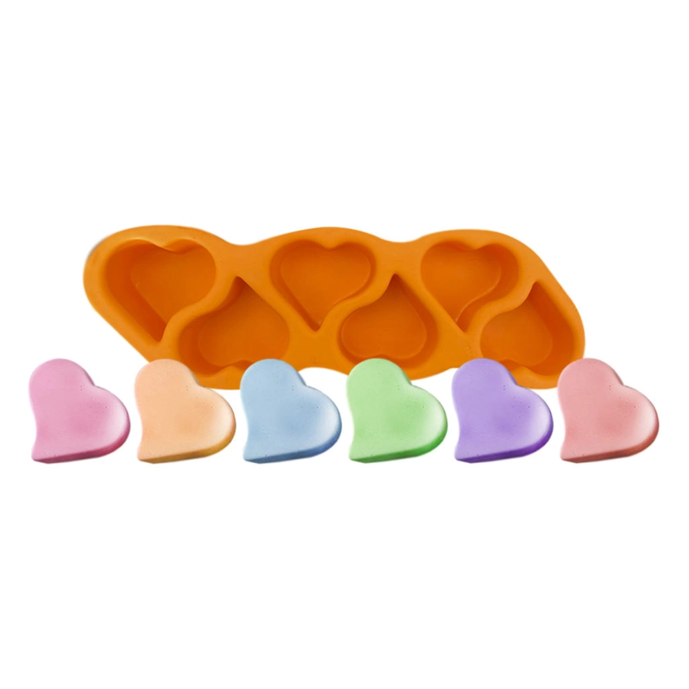 Molde de silicone Coração 6 Cavidades