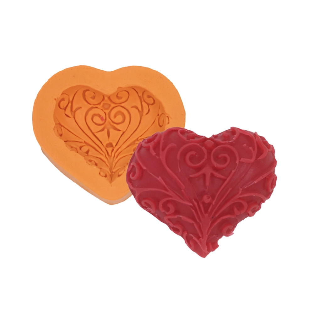 Molde de silicone Coração Delicado