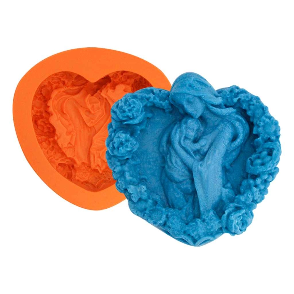 Molde de silicone Coração Maria e Jesus