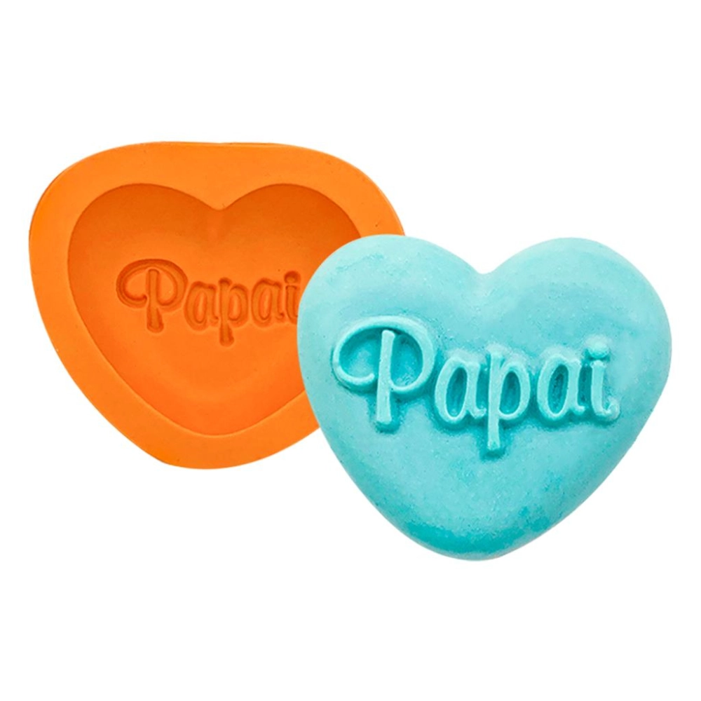 Molde de silicone Coração Papai