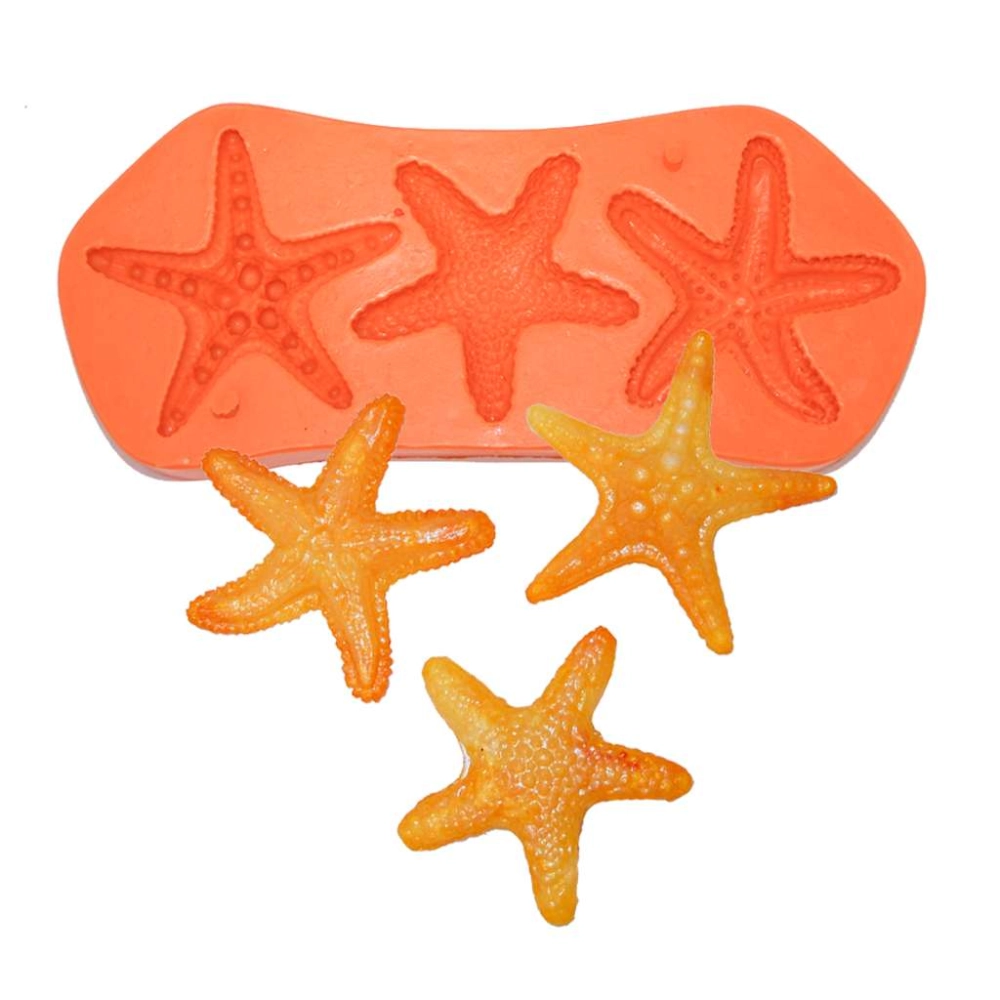 Molde de silicone Estrela do Mar c/ 3 Cav.