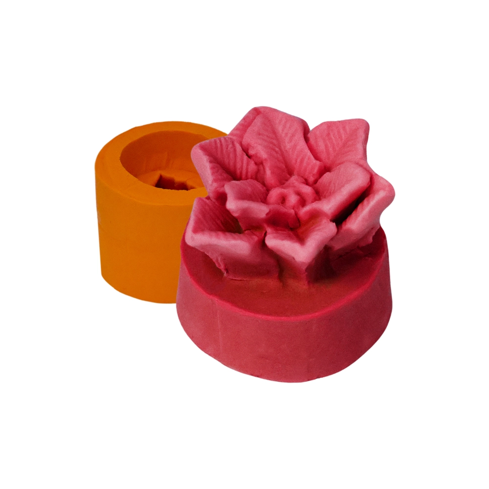 Molde de silicone Flor de Natal Rechaud