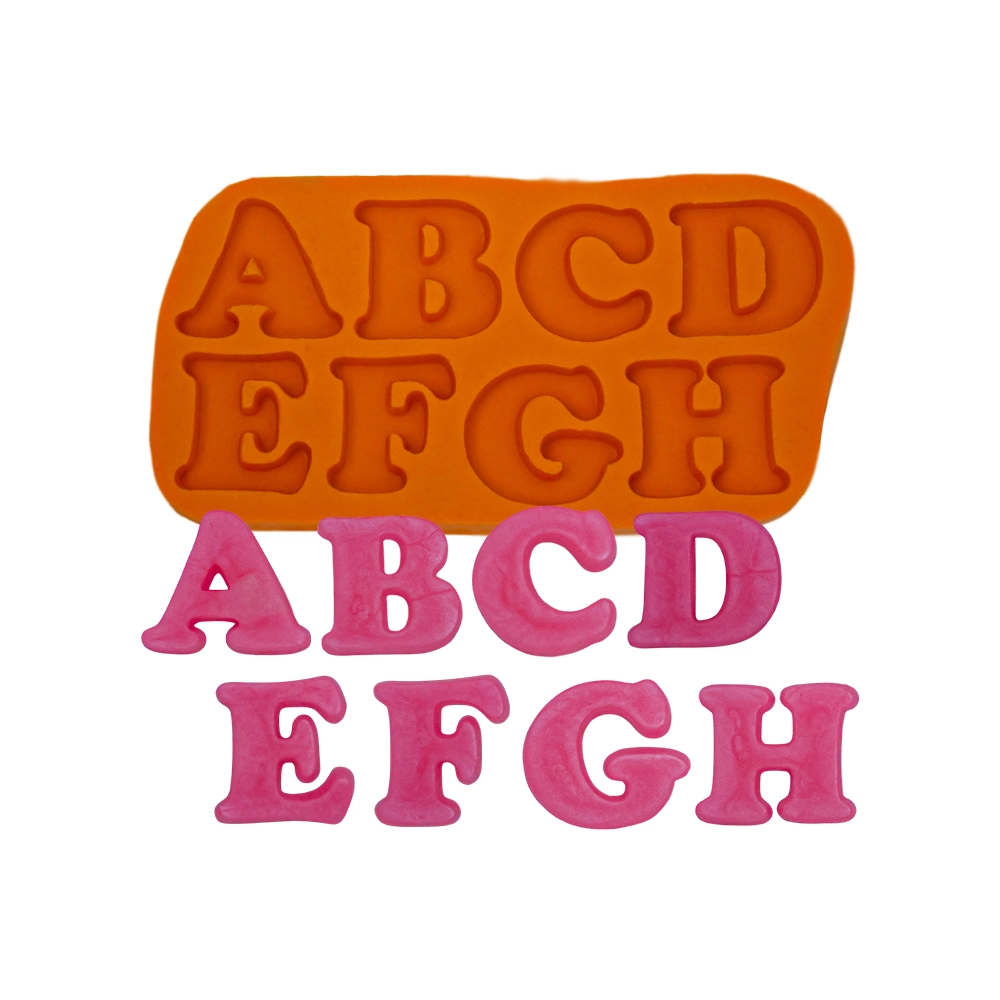 Molde de silicone Letras ABCDEFGH 