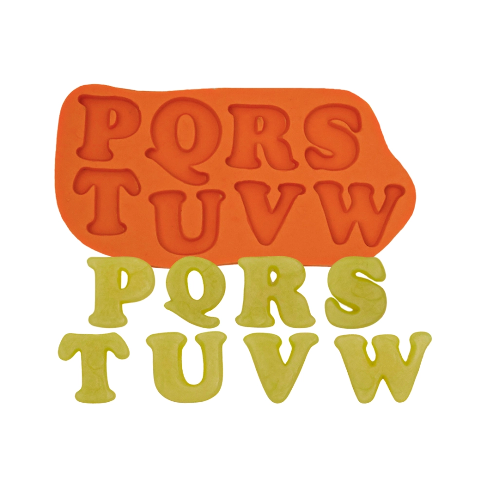 Molde de silicone Letras PQRSTUVW