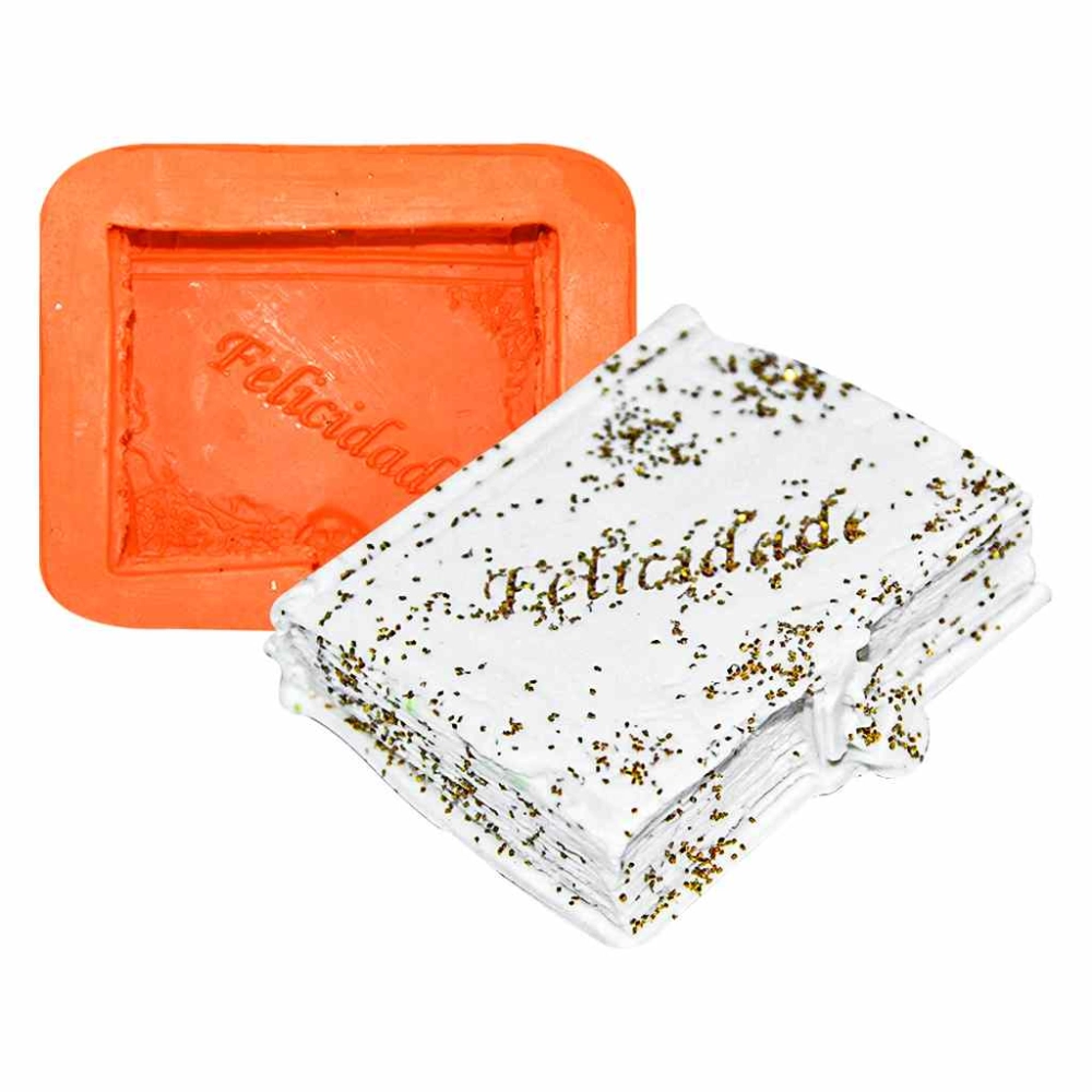 Molde de silicone Livro da Felicidade