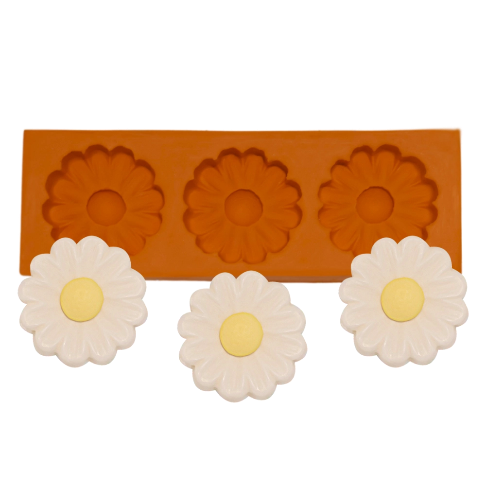 Molde de silicone Margarida 3 Cavidades