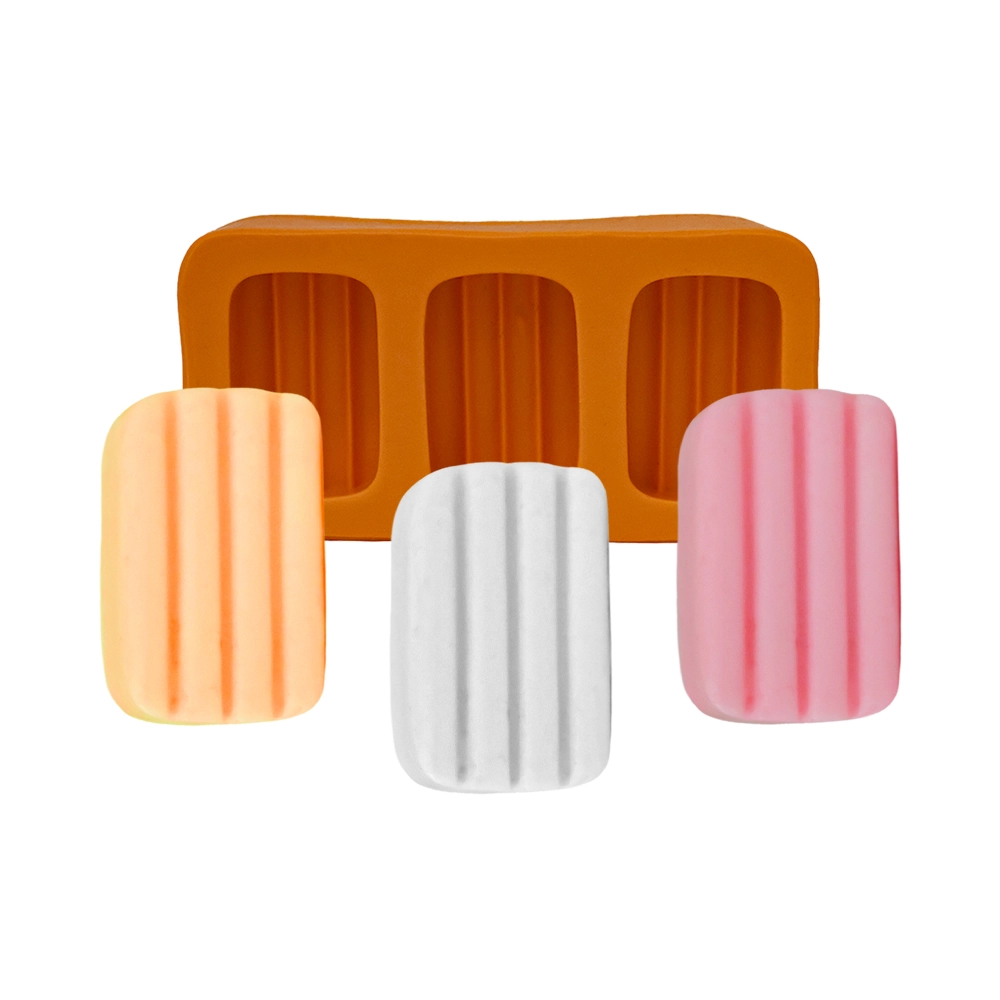 Molde de silicone Mini Sabonete Ipê 03 cavidades