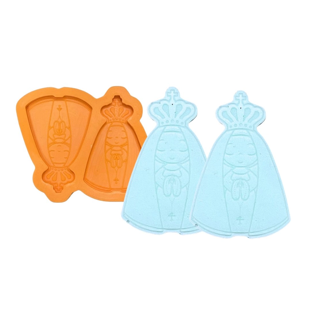 Molde de silicone Nossa Senhora Fofa 02 Cavidades