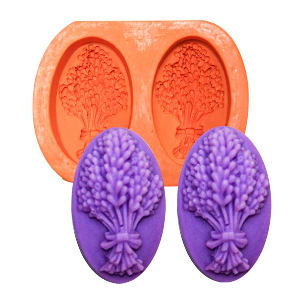 Molde de silicone Oval Mini Lavanda 2 Cavidades