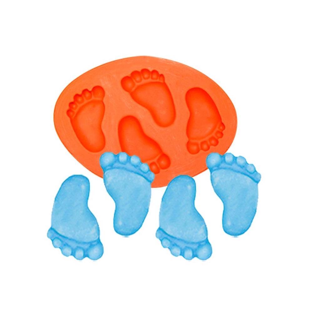 Molde de silicone Pezinhos Mini 4 Cav