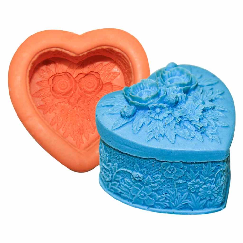 Molde de silicone Porta Jóias Coração