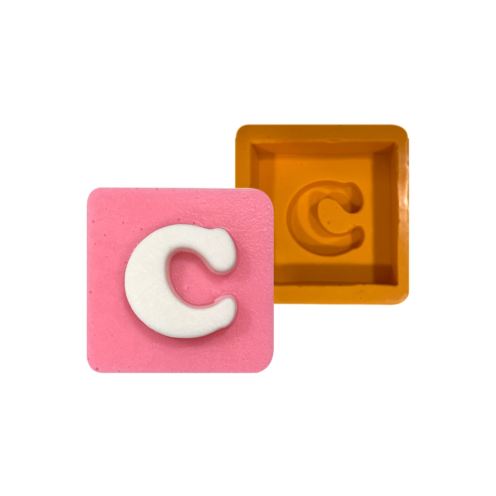 Molde de silicone Quadrado Letra C