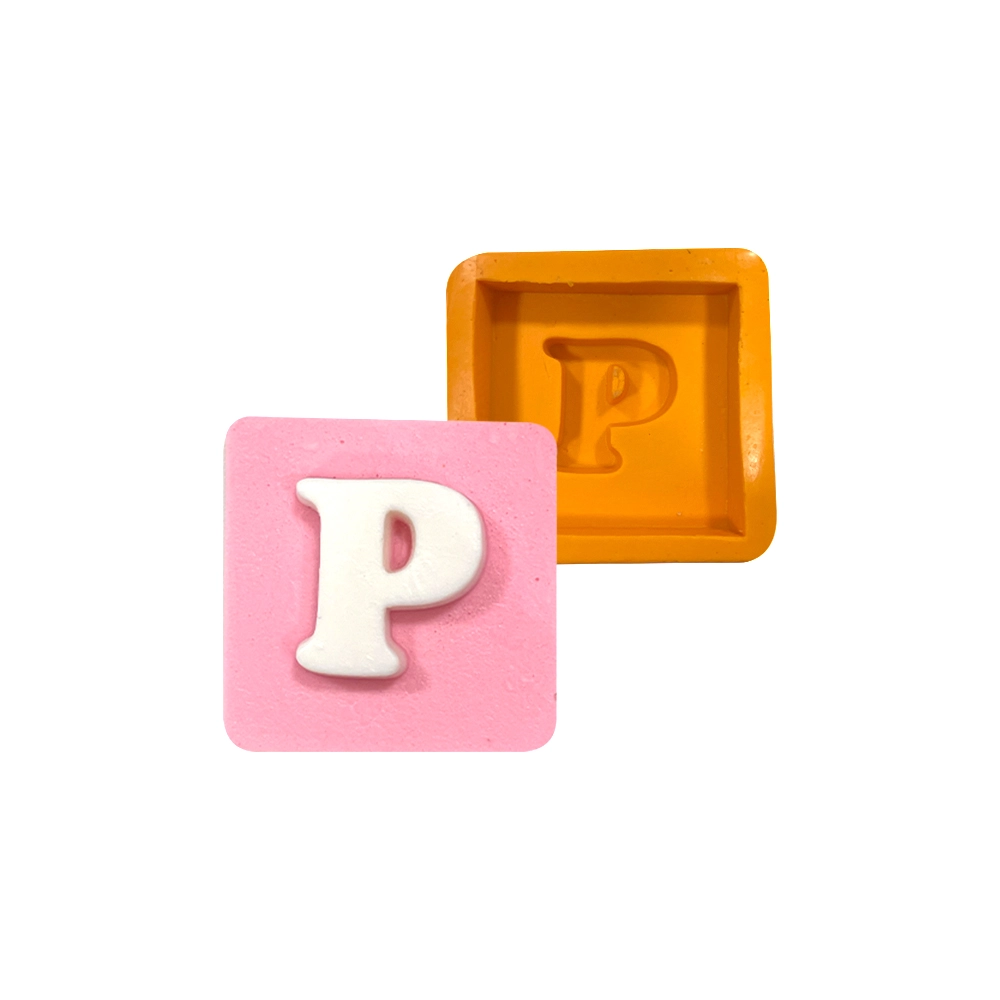 Molde de silicone Quadrado Letra P