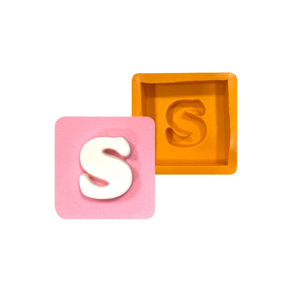 Molde de silicone Quadrado Letra S