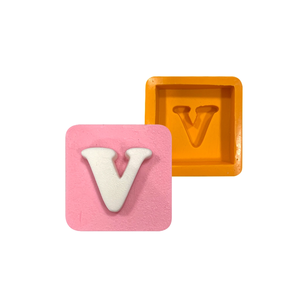 Molde de silicone Quadrado Letra V