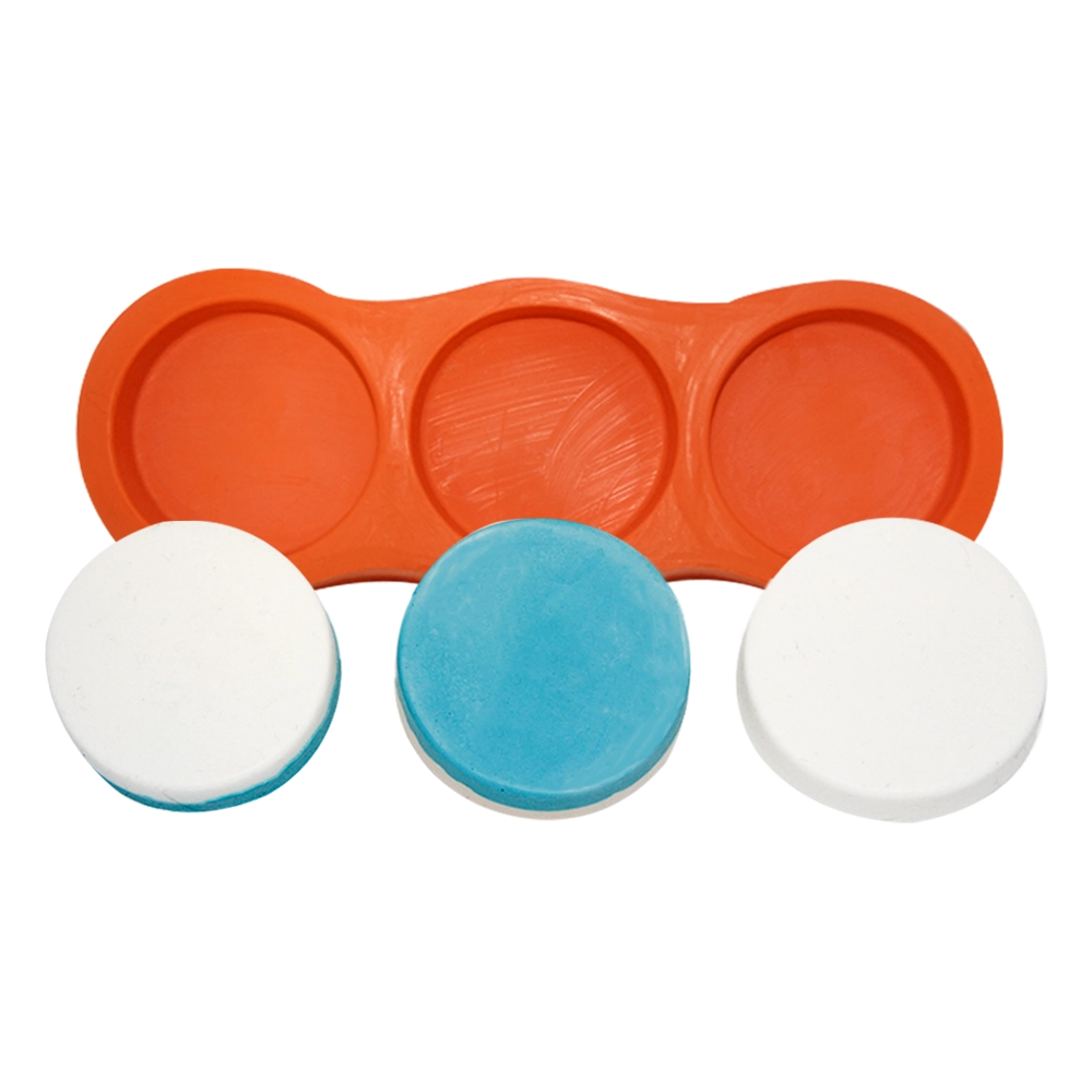 Molde de silicone Redondo Liso Grande 3 Cavidades