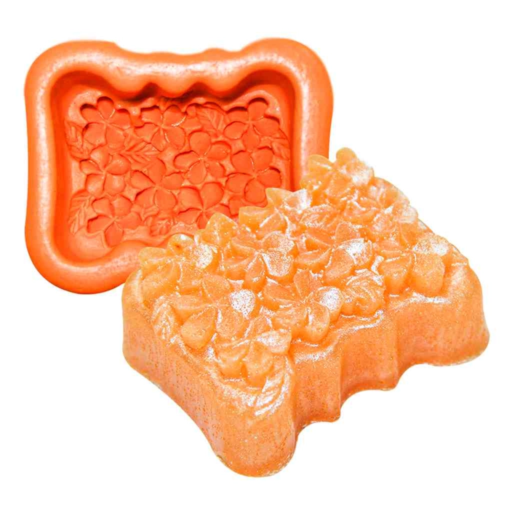 Molde de silicone Retangular Flor de Jasmim
