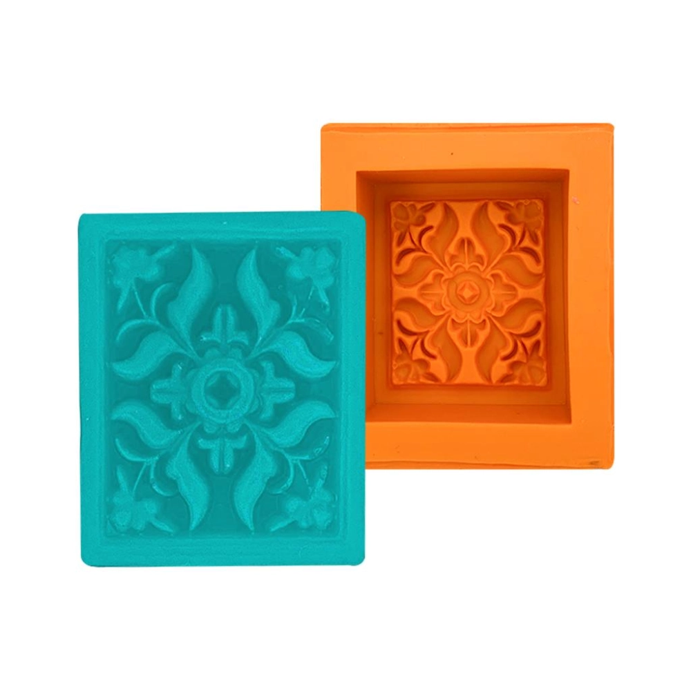 Molde de silicone Retangular Flores