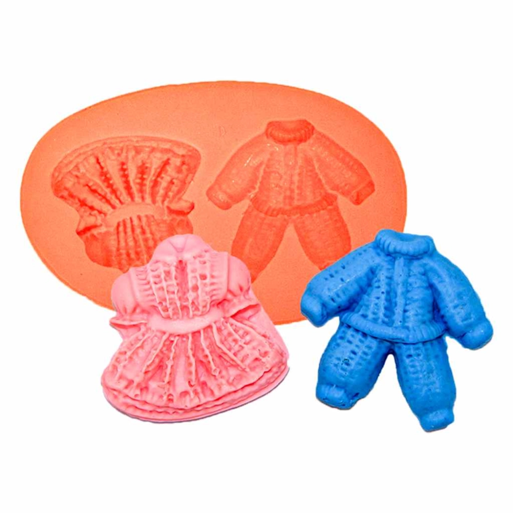 Molde de silicone Roupinhas de Bebê