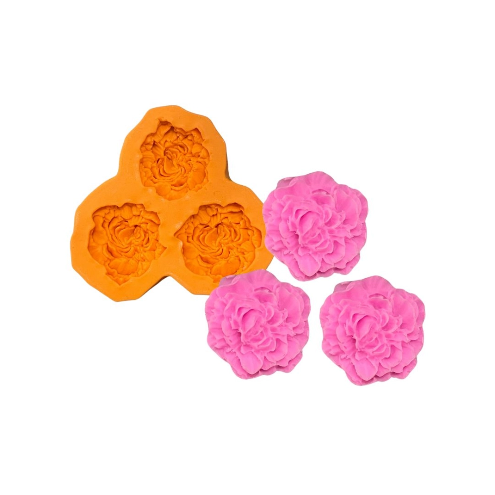 Molde de silicone Trio de Begônias
