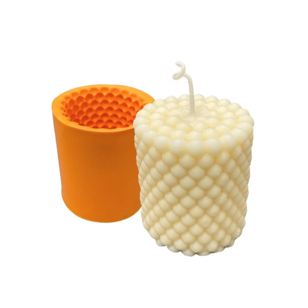 Molde de silicone Vela Tubular Pérolas