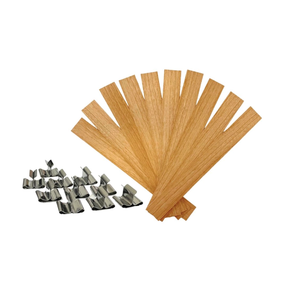 Pavio de Madeira com Suporte - 10 unidades