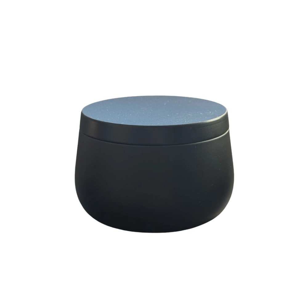 Pote Alumínio Metalizado Preta 240ml c/ Tampa